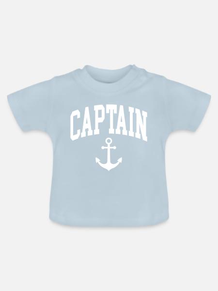 Captain - Baby Bio-T-Shirt mit Rundhals - Hellblau