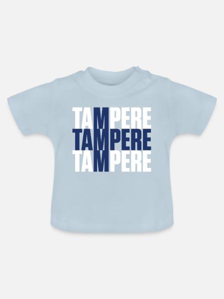 Tampere Finnland Fahne - Baby Bio-T-Shirt mit Rundhals - Hellblau