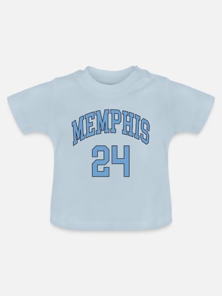 Memphis 24 - Baby Bio-T-Shirt mit Rundhals - Hellblau