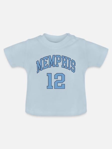 Memphis 12 - Baby Bio-T-Shirt mit Rundhals - Hellblau