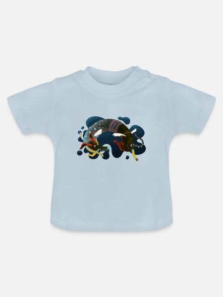 Doghygge - Baby Bio-T-Shirt mit Rundhals - Hellblau