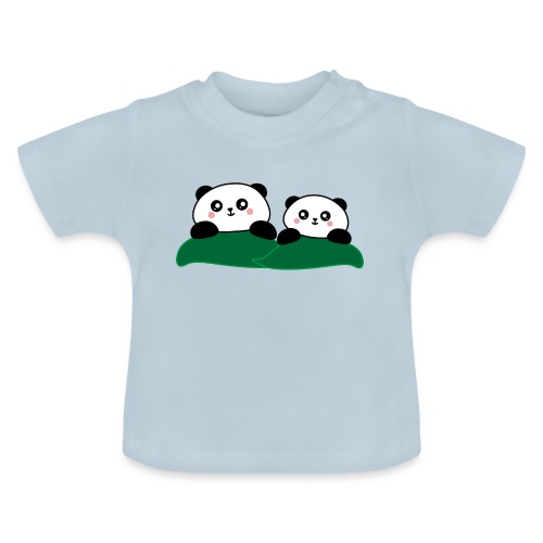 Panda | Zwart Wit | Dieren - Baby biologisch T-shirt met ronde hals