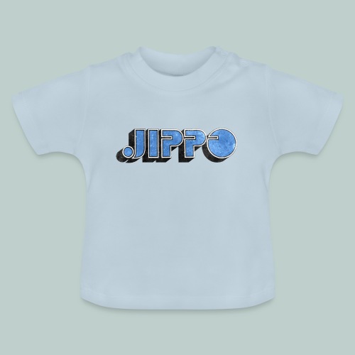 JIPPO LOGO (blue) - Vauvan luomu-t-paita, jossa pyöreä pääntie