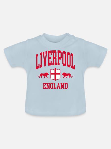 Liverpool - Baby Bio-T-Shirt mit Rundhals - Hellblau