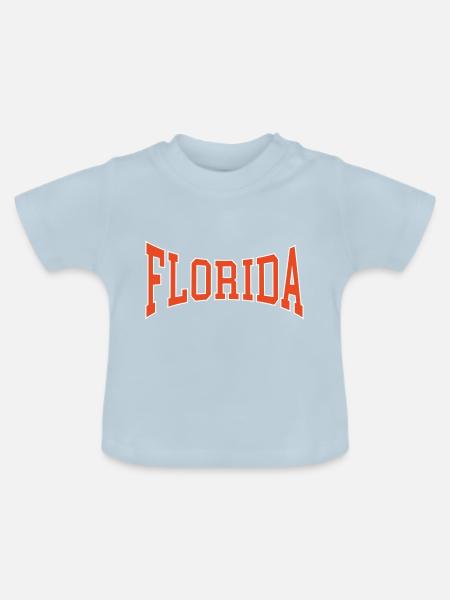 Florida - Baby Bio-T-Shirt mit Rundhals - Hellblau