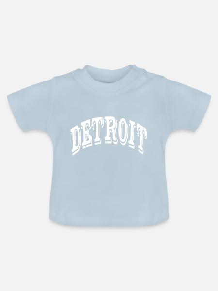 Detroit - Baby Bio-T-Shirt mit Rundhals - Hellblau