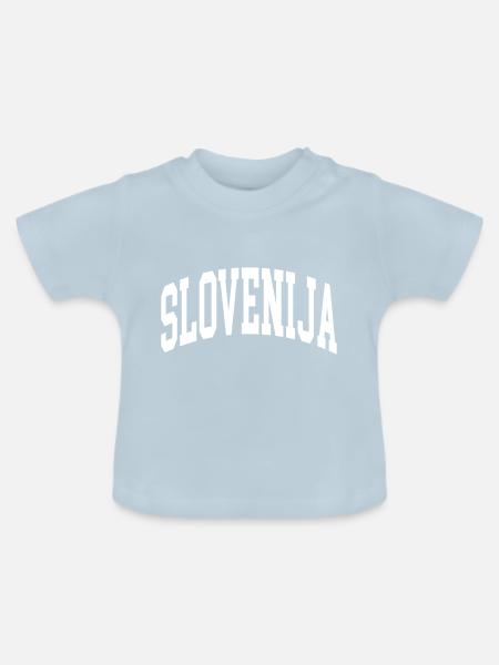 Slowenien - Baby Bio-T-Shirt mit Rundhals - Hellblau