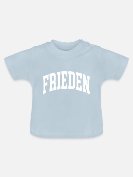 Frieden - Baby Bio-T-Shirt mit Rundhals - Hellblau