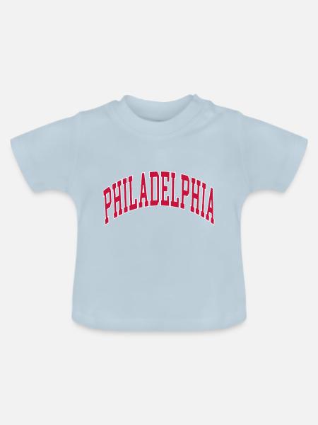 Philadelphia - Baby Bio-T-Shirt mit Rundhals - Hellblau