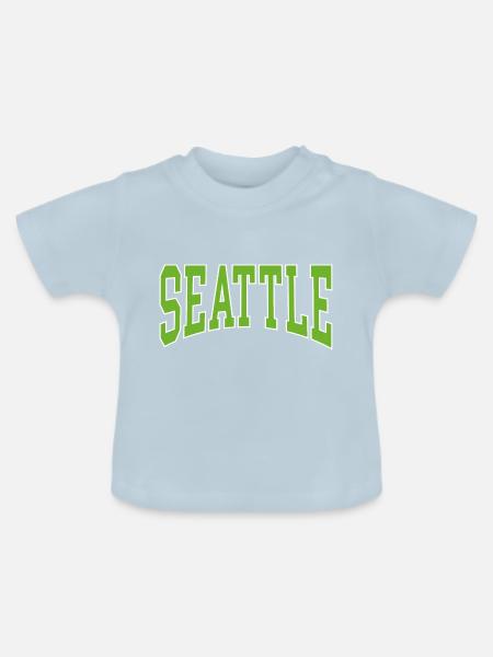 Seattle - Baby Bio-T-Shirt mit Rundhals - Hellblau