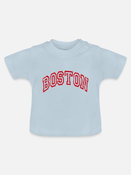 Boston - Baby Bio-T-Shirt mit Rundhals - Hellblau
