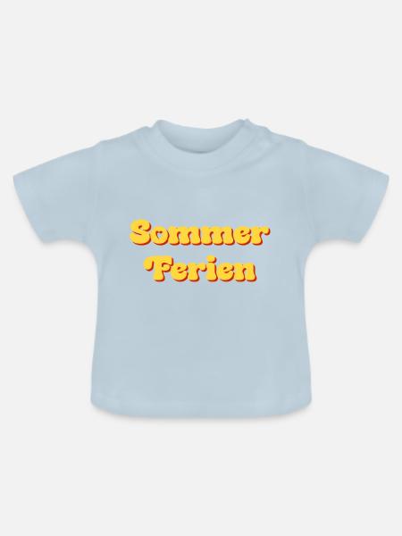 Sommerferien - Baby Bio-T-Shirt mit Rundhals - Hellblau