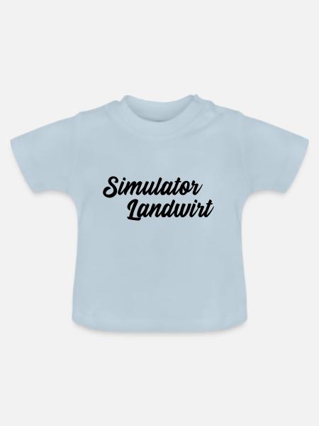 Simulator Freunde Videospiele Gamer Landwirtschaft - Baby Bio-T-Shirt mit Rundhals - Hellblau