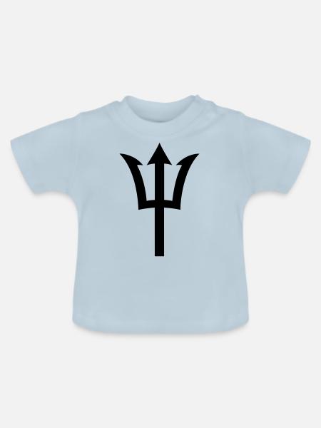 Dreizack - Baby Bio-T-Shirt mit Rundhals - Hellblau