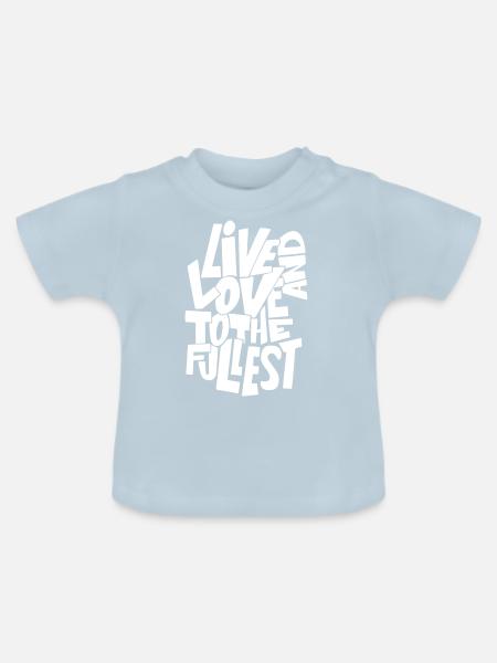 Lustig - Baby Bio-T-Shirt mit Rundhals - Hellblau