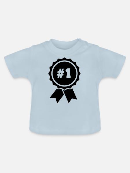 Medaille - Baby Bio-T-Shirt mit Rundhals - Hellblau