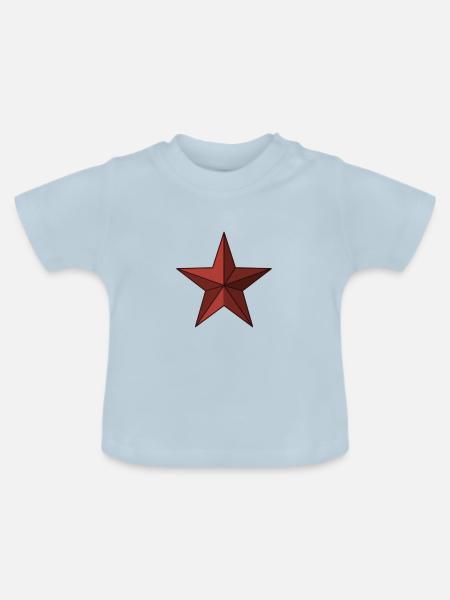 Red Star - Baby Bio-T-Shirt mit Rundhals - Hellblau