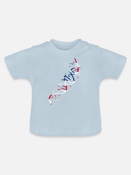 DNA USA - Baby Bio-T-Shirt mit Rundhals - Hellblau