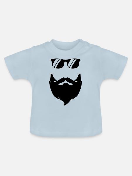 Beard Sunglasses - Baby Bio-T-Shirt mit Rundhals - Hellblau