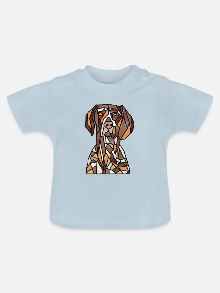 Deutscher Zeiger - Baby Bio-T-Shirt mit Rundhals - Hellblau