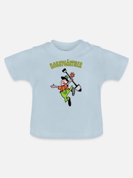 Hobbygärtner - Baby Bio-T-Shirt mit Rundhals - Hellblau