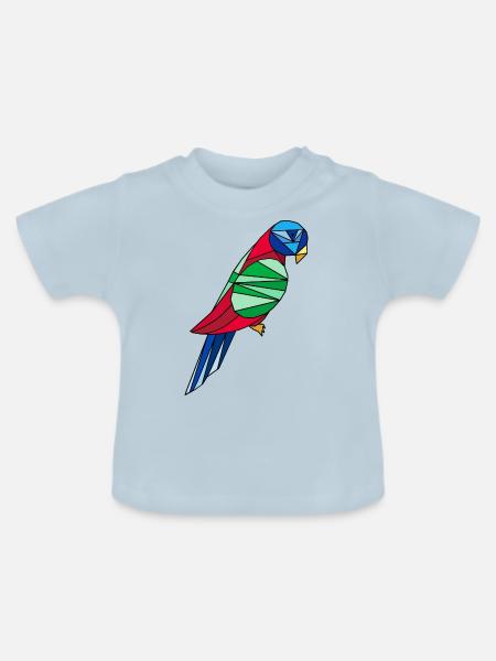 Papagei - Baby Bio-T-Shirt mit Rundhals - Hellblau