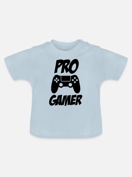 pro gamer - Baby Bio-T-Shirt mit Rundhals - Hellblau
