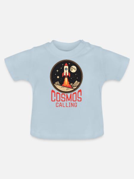 Kosmos ruft - Baby Bio-T-Shirt mit Rundhals - Hellblau
