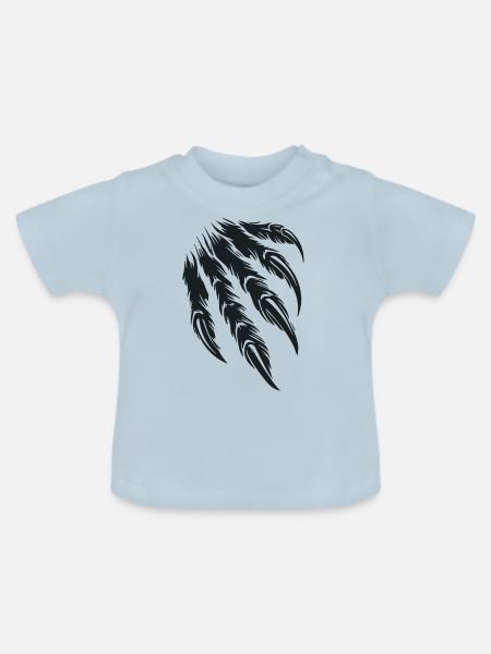 krallen - Baby Bio-T-Shirt mit Rundhals - Hellblau