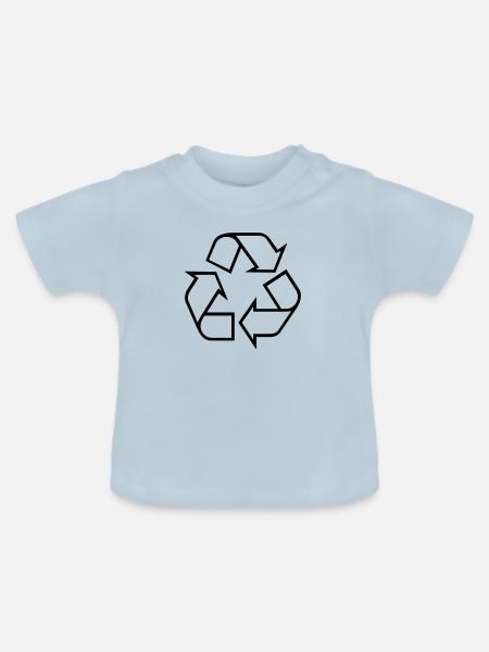 Recycle - Baby Bio-T-Shirt mit Rundhals - Hellblau