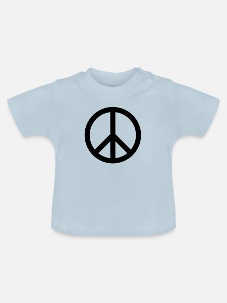 Peace-Zeichen / Peace - Baby Bio-T-Shirt mit Rundhals - Hellblau