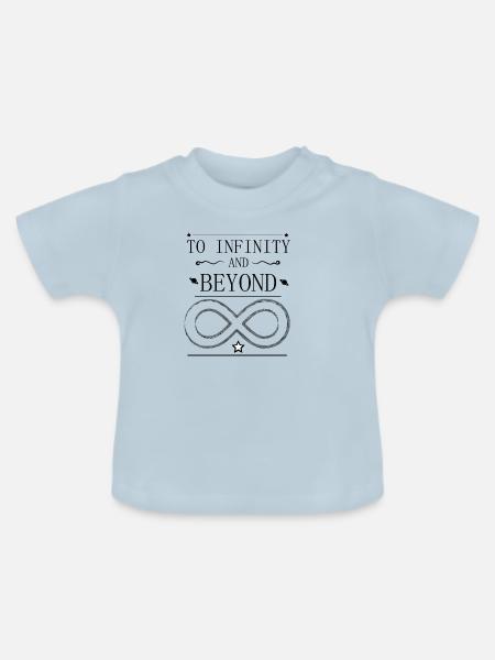 to infinity and beyond - Baby Bio-T-Shirt mit Rundhals - Hellblau