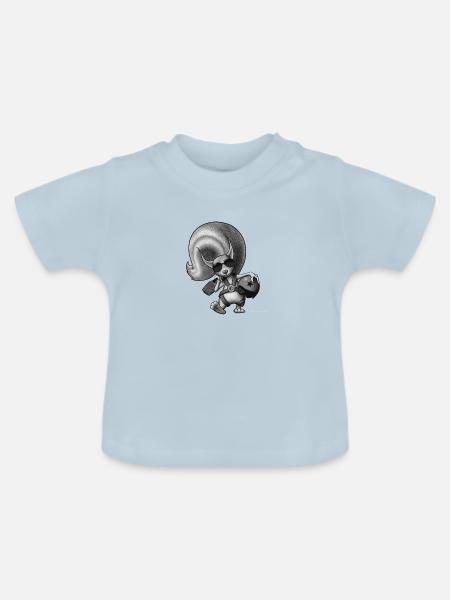 Squirrel Pilot - Baby Bio-T-Shirt mit Rundhals - Hellblau