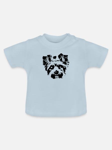 Yorkshire - Baby Bio-T-Shirt mit Rundhals - Hellblau