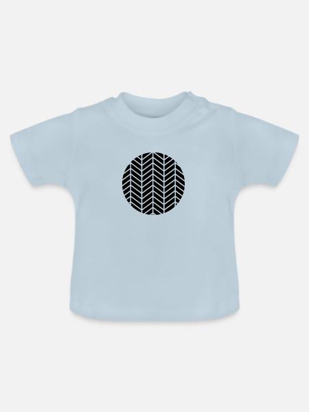 Pfeilmuster Abstrakt Design - Baby Bio-T-Shirt mit Rundhals - Hellblau