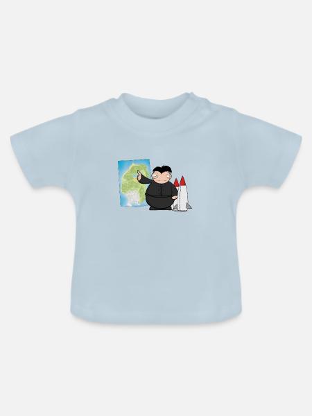 Glücklicher Diktator - Baby Bio-T-Shirt mit Rundhals - Hellblau