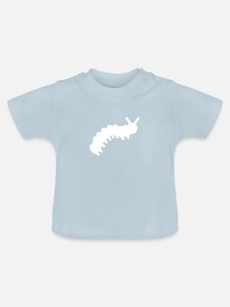 Raupe - Baby Bio-T-Shirt mit Rundhals - Hellblau