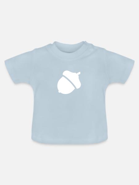 Haselnuss - Baby Bio-T-Shirt mit Rundhals - Hellblau