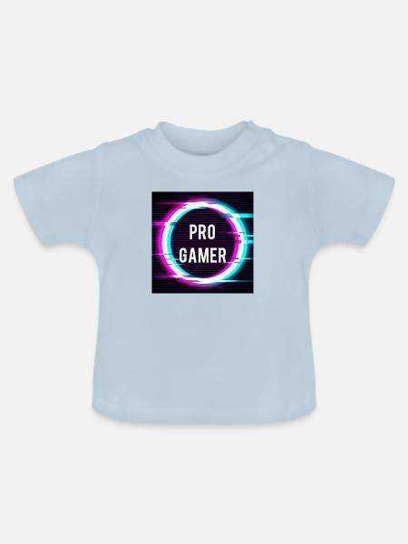Pro Gamer - Baby Bio-T-Shirt mit Rundhals - Hellblau