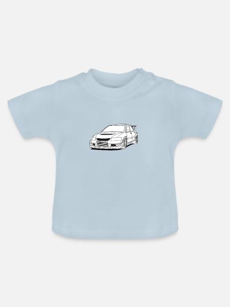 Lancer white - Baby Bio-T-Shirt mit Rundhals - Hellblau