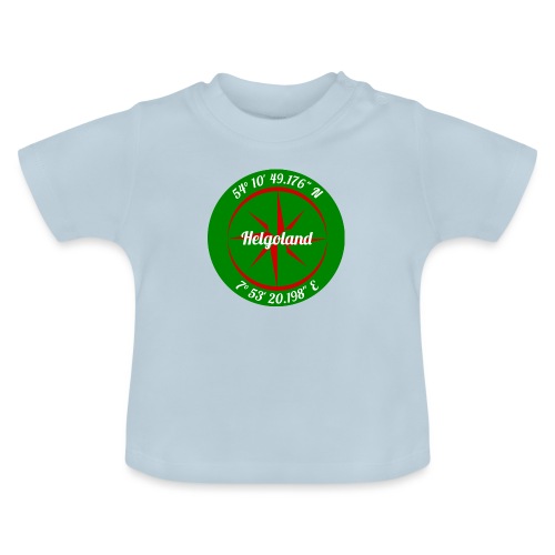 Koordinaten Helgoland - Baby Bio-T-Shirt mit Rundhals