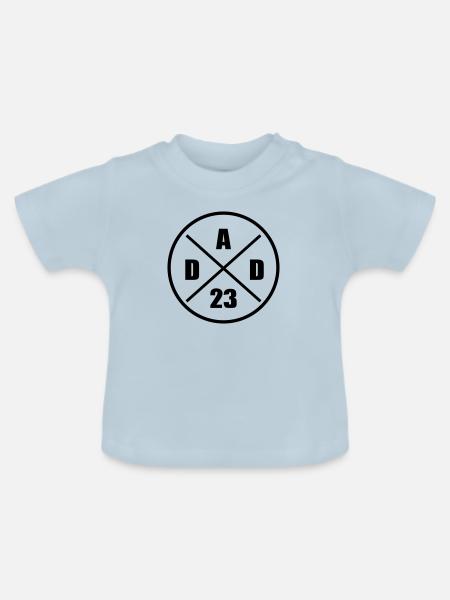 Dad 23 - Baby Bio-T-Shirt mit Rundhals - Hellblau
