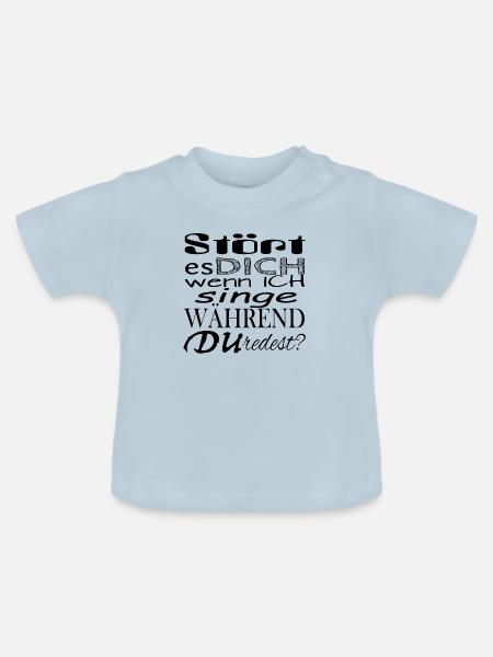 stört es - Baby Bio-T-Shirt mit Rundhals - Hellblau