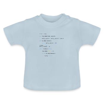 Python Code Baby Hello World Baby Programmierung - Baby Bio-T-Shirt mit Rundhals - Hellblau - Vorne