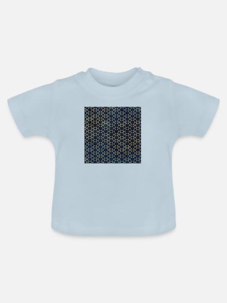 Tye Tie Pattern - Baby Bio-T-Shirt mit Rundhals - Hellblau