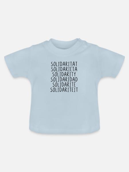 Solidarität - Baby Bio-T-Shirt mit Rundhals - Hellblau