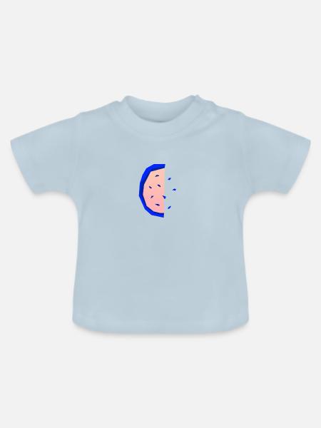 Abstrakte Melone - Baby Bio-T-Shirt mit Rundhals - Hellblau
