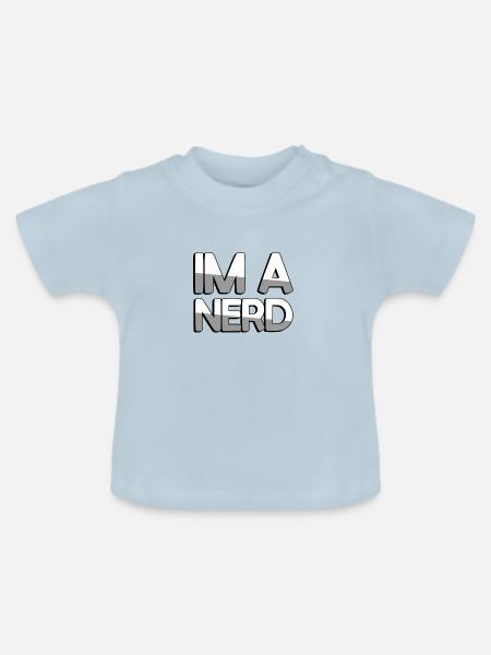 IM A NERD - Gaming - Baby Bio-T-Shirt mit Rundhals - Hellblau