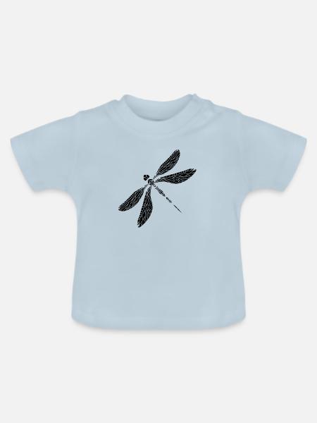 Libelle - Baby Bio-T-Shirt mit Rundhals - Hellblau