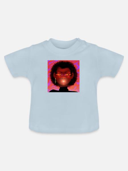 Glühend - Baby Bio-T-Shirt mit Rundhals - Hellblau